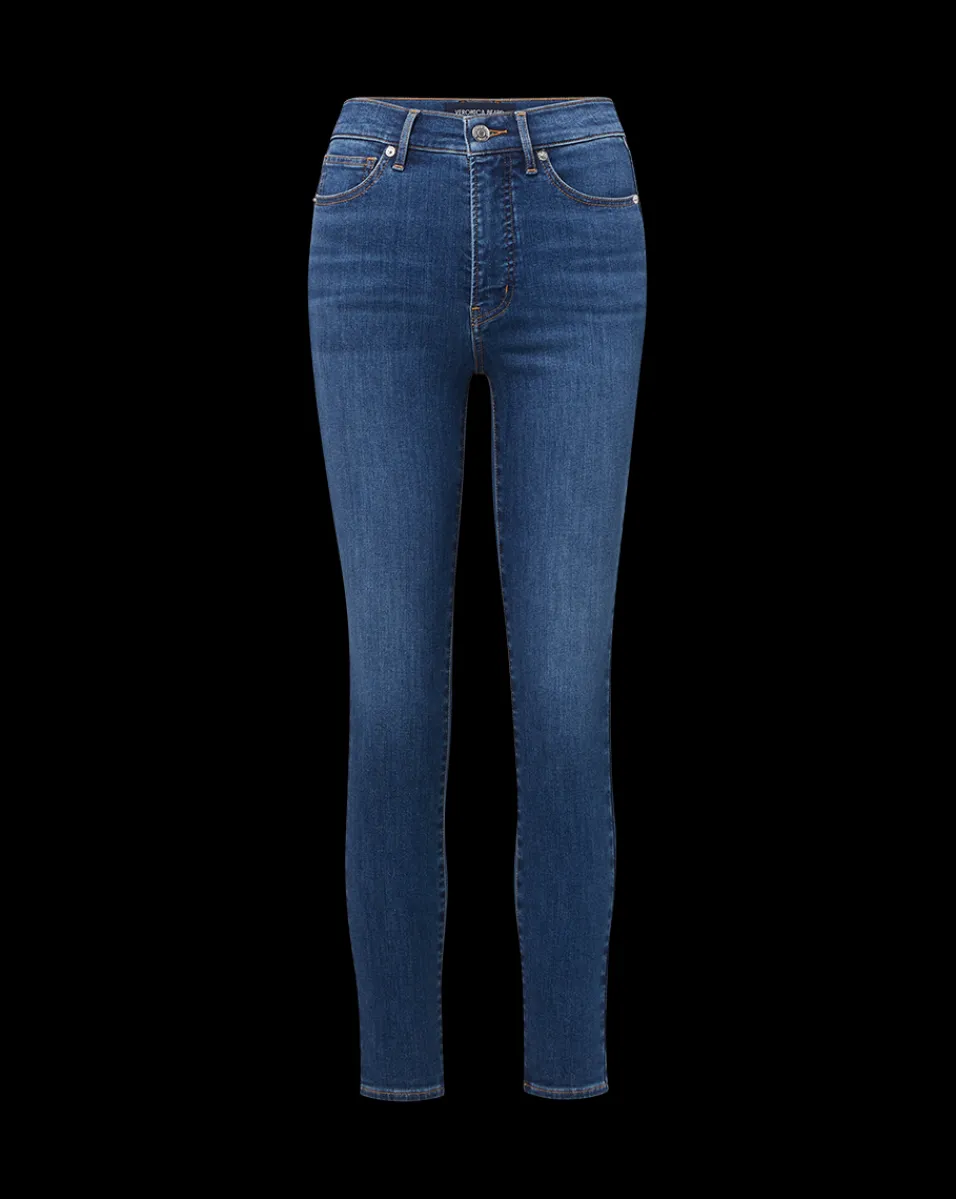Debbie Ankle-Crop Skinny Jean in Bright Blue>Veronica Beard Discount