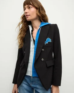 Detroit Lions Dickey Jacket in Black/Silver>Veronica Beard Outlet