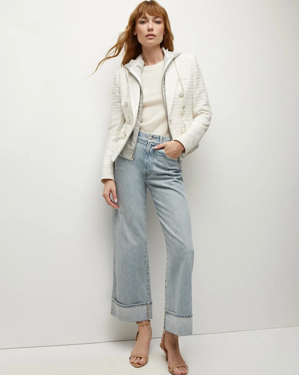 Diego Tweed Dickey Jacket in Ivory Multi>Veronica Beard Outlet