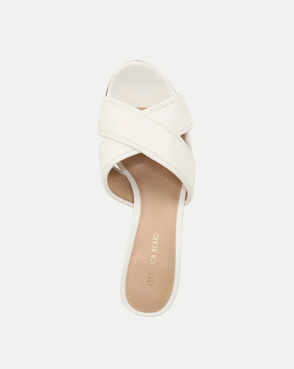 Dory White Cork Block-Heel Sandal>Veronica Beard Sale
