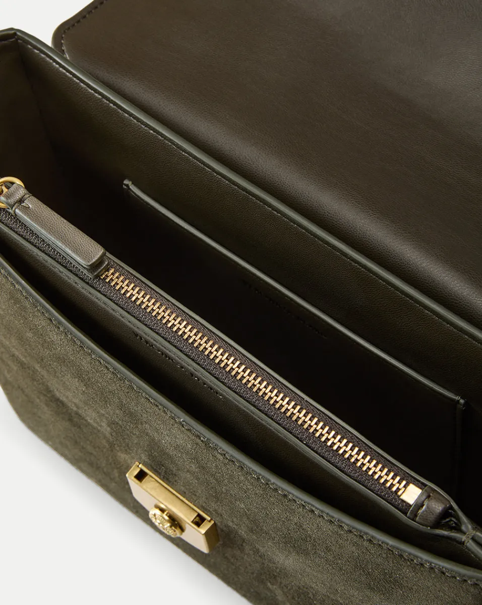 Double Link Suede Flap Bag in>Veronica Beard New