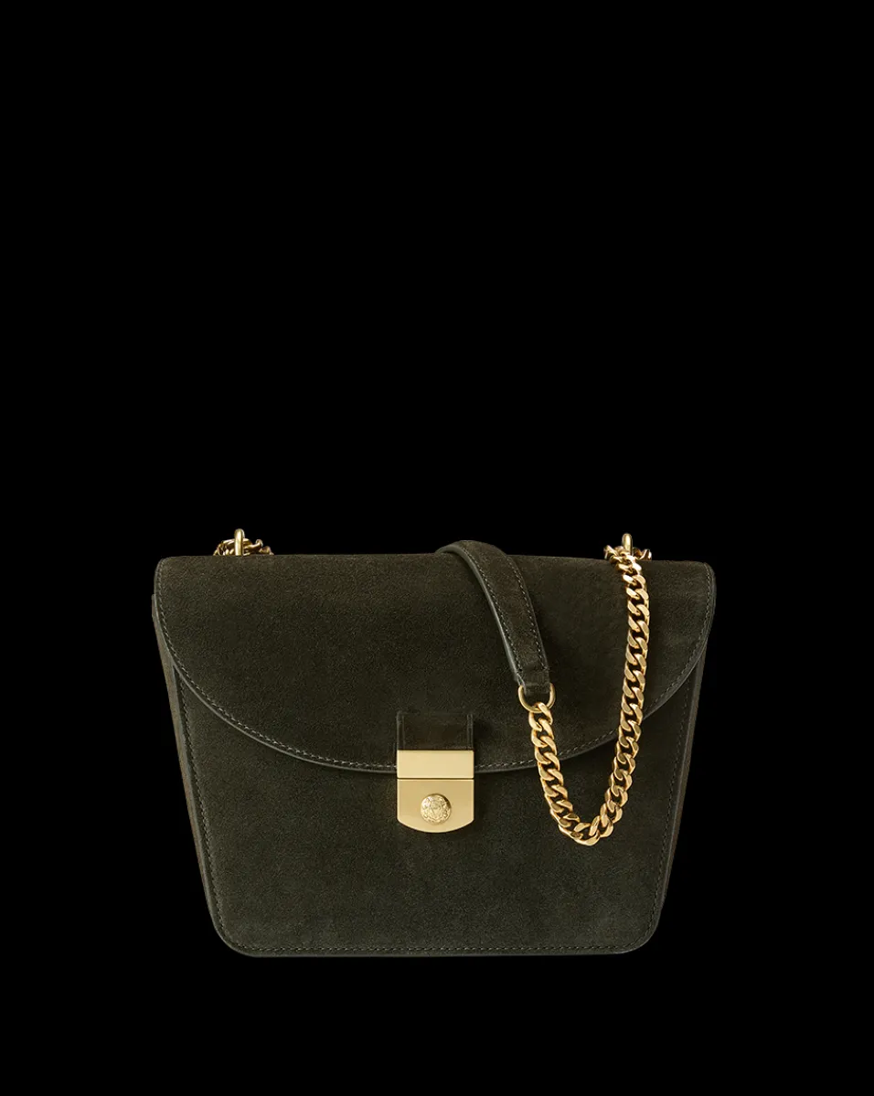 Double Link Suede Flap Bag in>Veronica Beard New