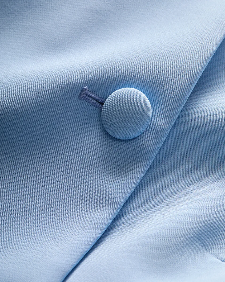 Drexley Cropped Vest in Blue Sky>Veronica Beard Sale