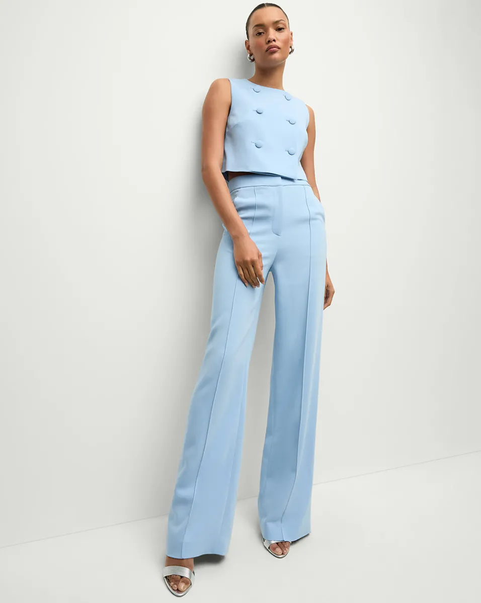 Drexley Cropped Vest in Blue Sky>Veronica Beard Sale