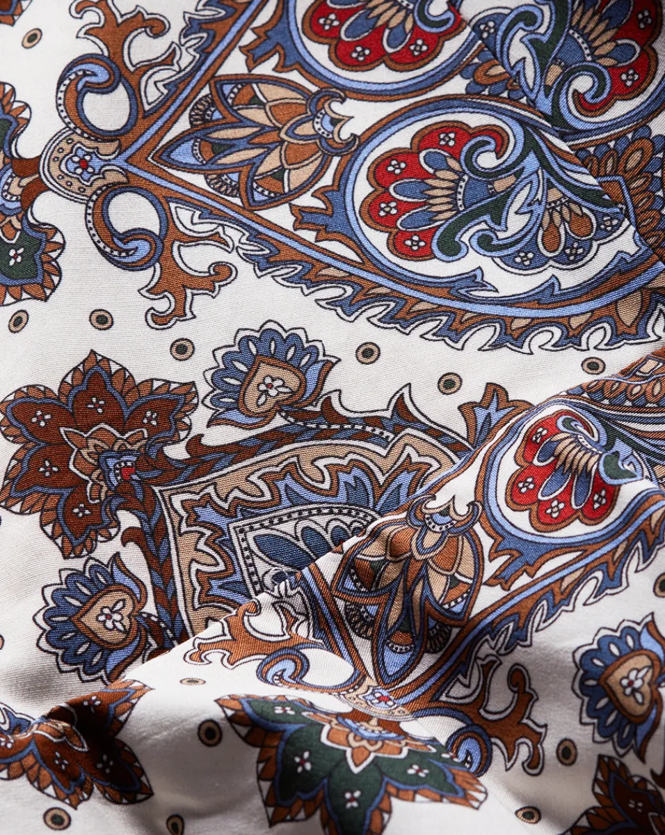 Drey Kaleidoscope-Print Top in Off-White Multi>Veronica Beard Hot