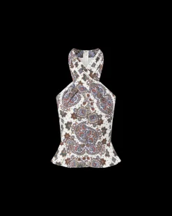 Drey Kaleidoscope-Print Top in Off-White Multi><noscript><img width=