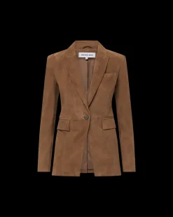 Duane Suede Dickey Jacket in Brown><noscript><img width=