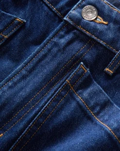 Dylan Cuffed Straight-Leg Jeans in Indigo Denim><noscript><img width=