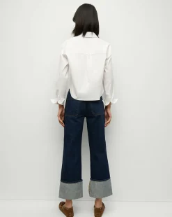 Dylan Cuffed Straight-Leg Jeans in Indigo Denim><noscript><img width=