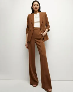 Edia Matte Crepe Pant in Deep Ochre>Veronica Beard Discount