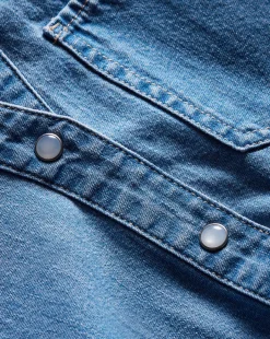 Edwina Denim Shirtdress in><noscript><img width=