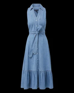 Edwina Denim Shirtdress in><noscript><img width=