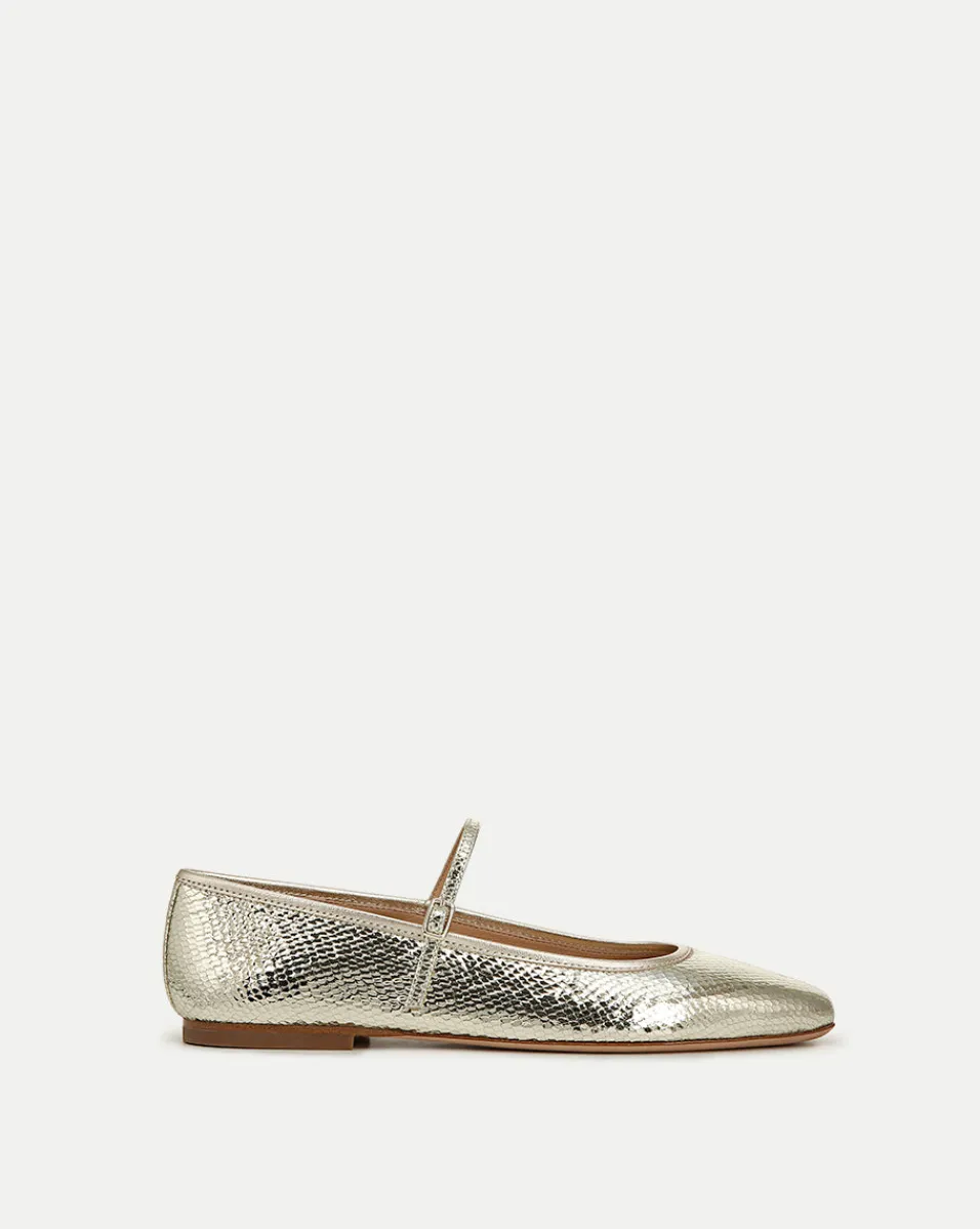 Ellie Metallic Flat in>Veronica Beard Discount