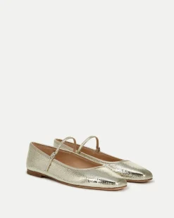Ellie Metallic Flat in>Veronica Beard Discount