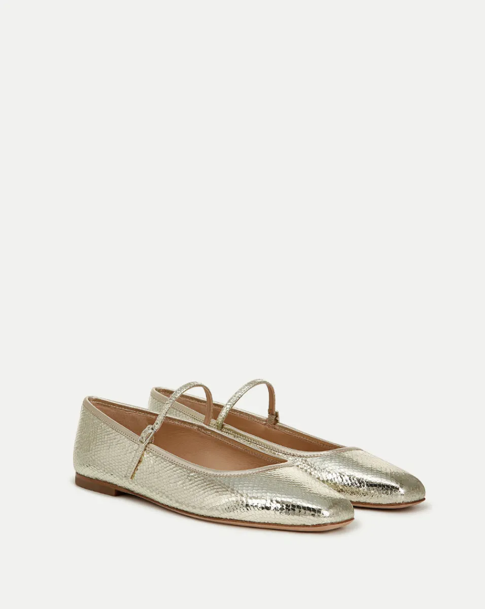 Ellie Metallic Flat in>Veronica Beard Discount