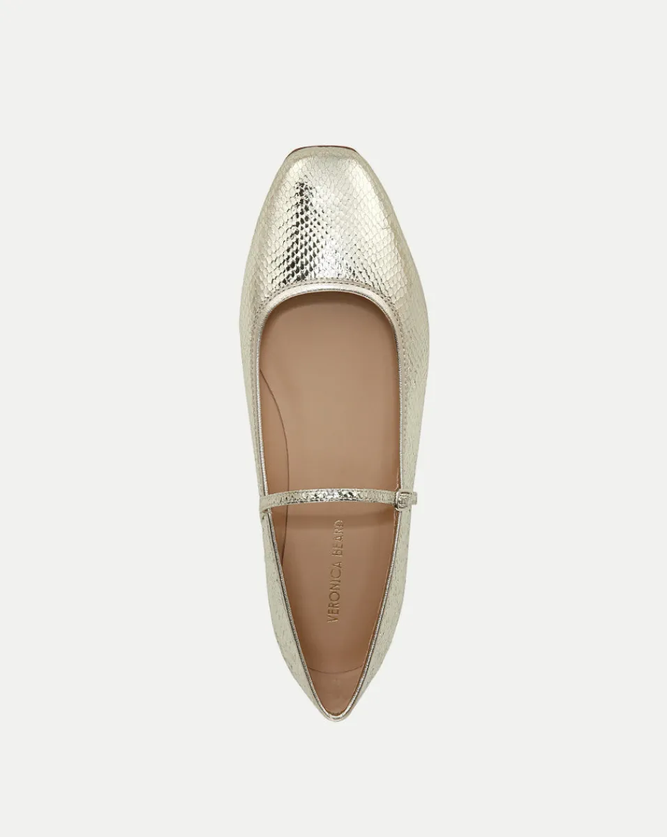 Ellie Metallic Flat in>Veronica Beard Discount