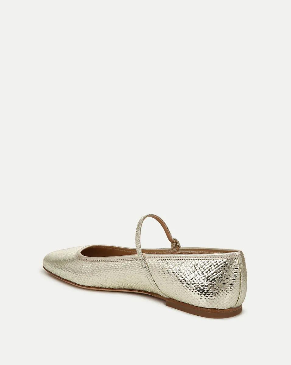 Ellie Metallic Flat in>Veronica Beard Discount