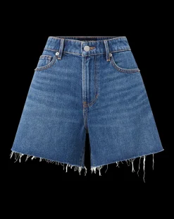 Ellis Denim Short in Stoned Bright Blue><noscript><img width=