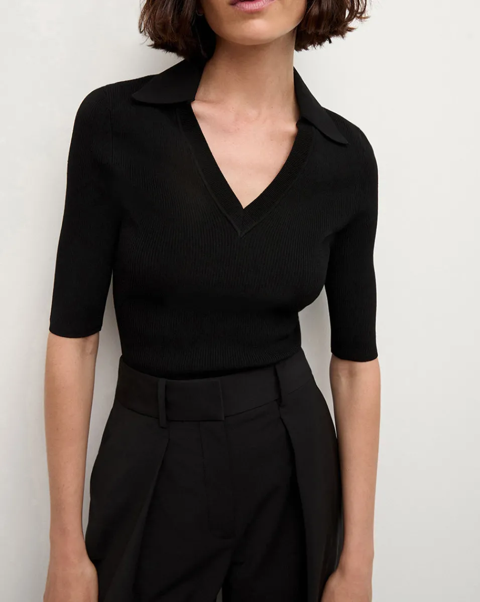 Emily Knit Polo Shirt in>Veronica Beard Sale
