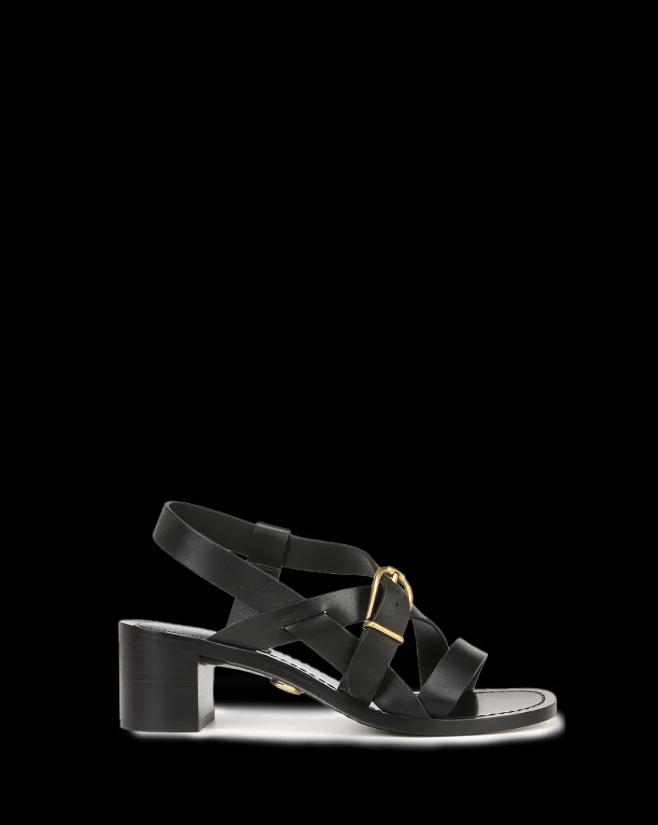 Etta Leather Sandal in>Veronica Beard New