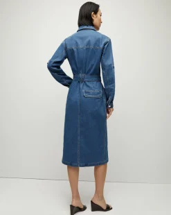 Evelyn Chambray Dress in><noscript><img width=