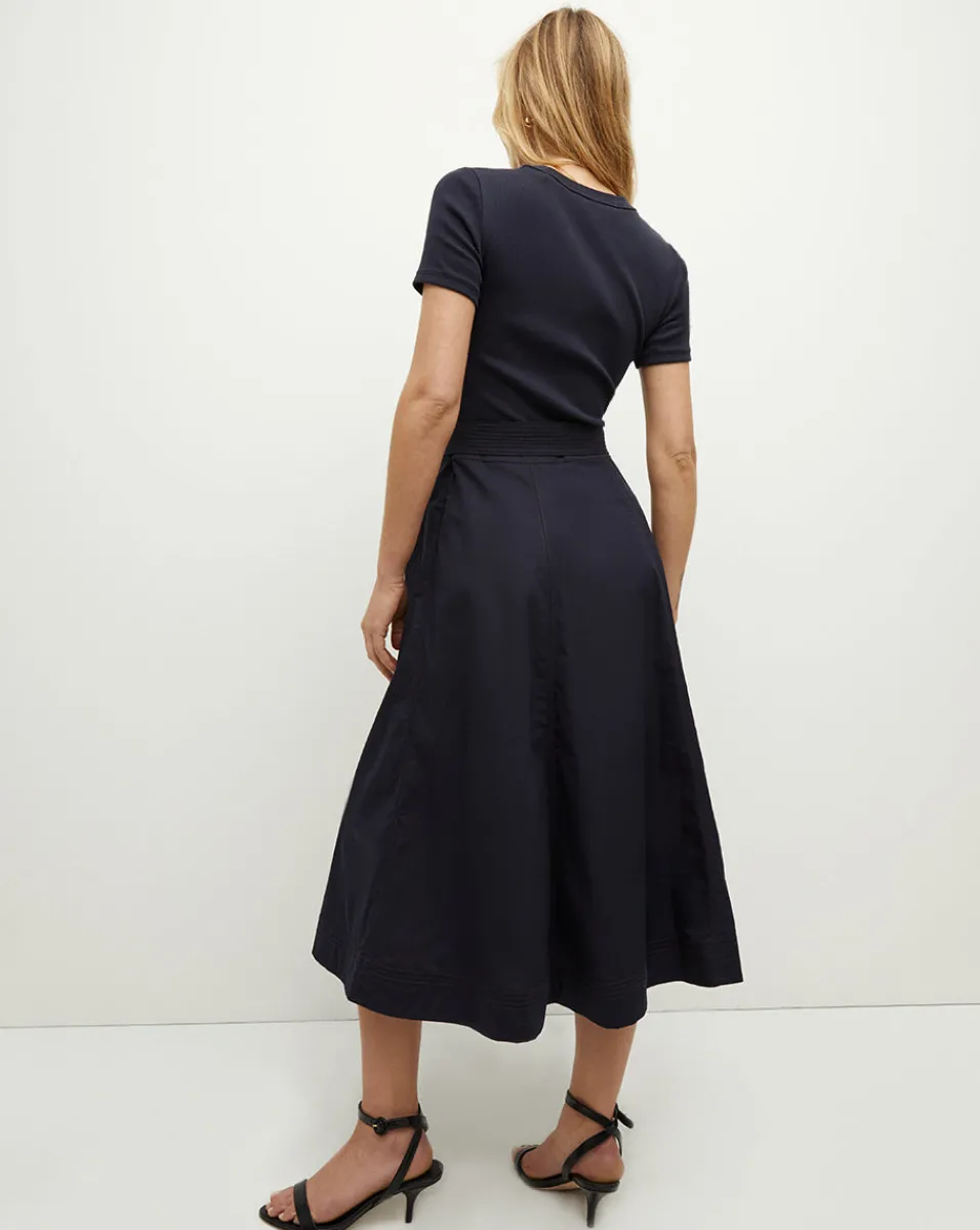 Facia Mixed-Media Dress in>Veronica Beard Online