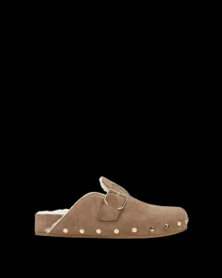 Fern Shearling Clog in Suede><noscript><img width=