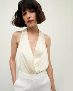 Fernanda Silk Bodysuit in x Poppy Delevingne><noscript><img width=