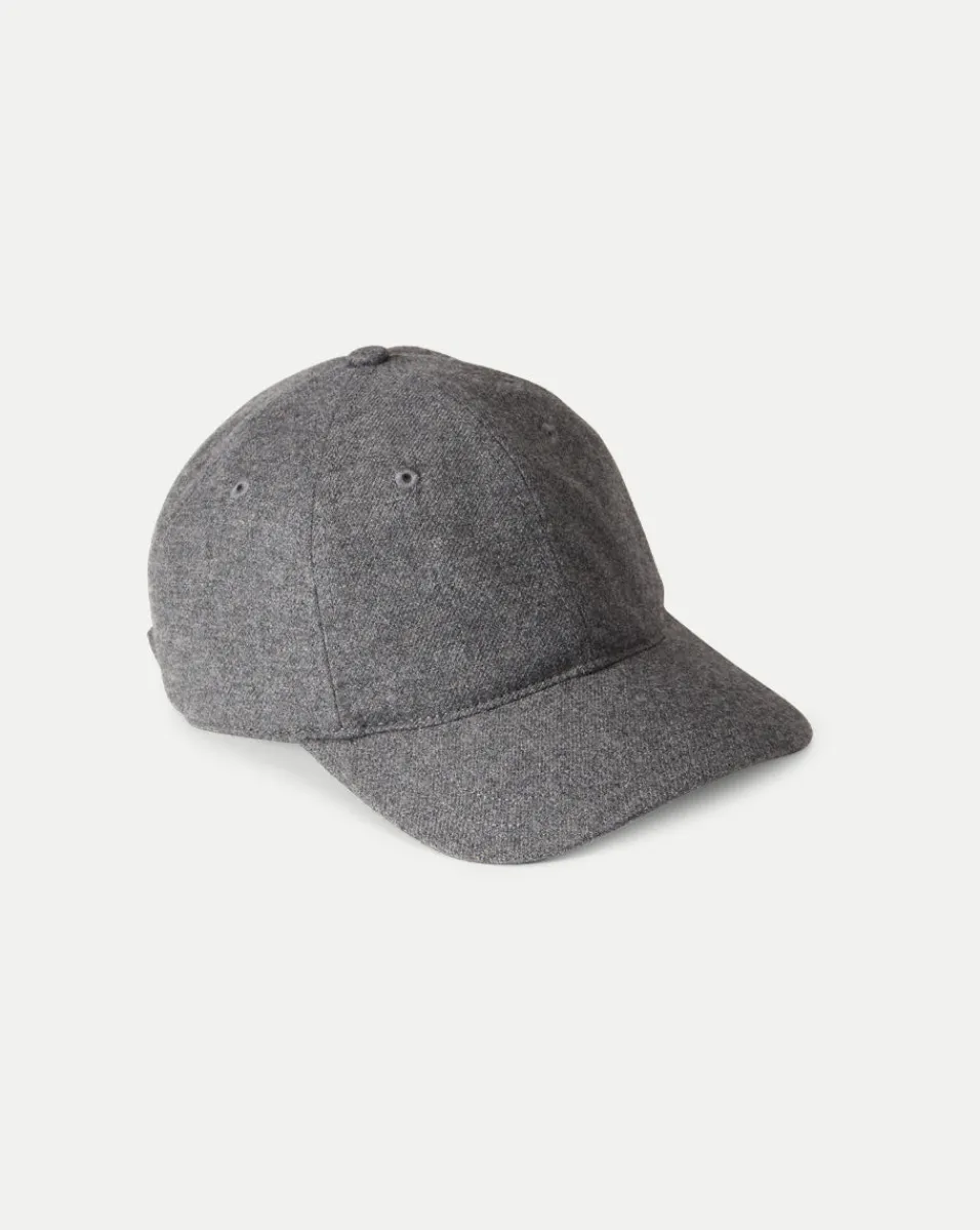 Flannel Baseball Cap in Heather Grey>Veronica Beard Hot