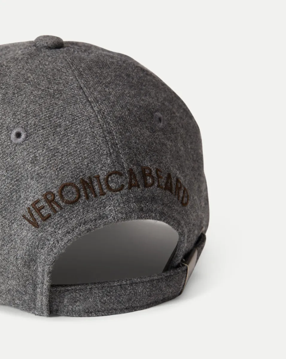 Flannel Baseball Cap in Heather Grey>Veronica Beard Hot