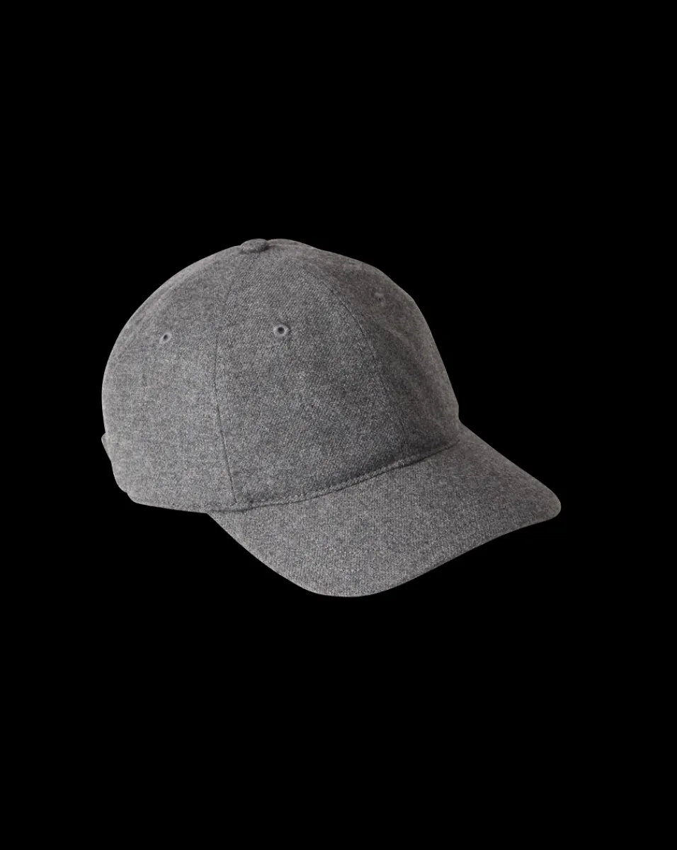 Flannel Baseball Cap in Heather Grey>Veronica Beard Hot