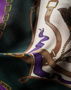 Flora Silk Strapless Maxi Dress in Green & Purple><noscript><img width=