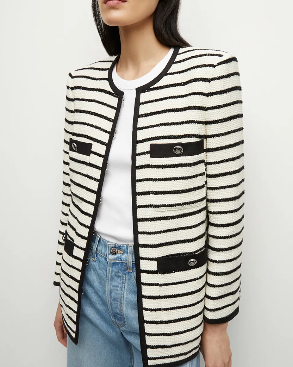 Foster Striped Dickey Jacket in>Veronica Beard Best