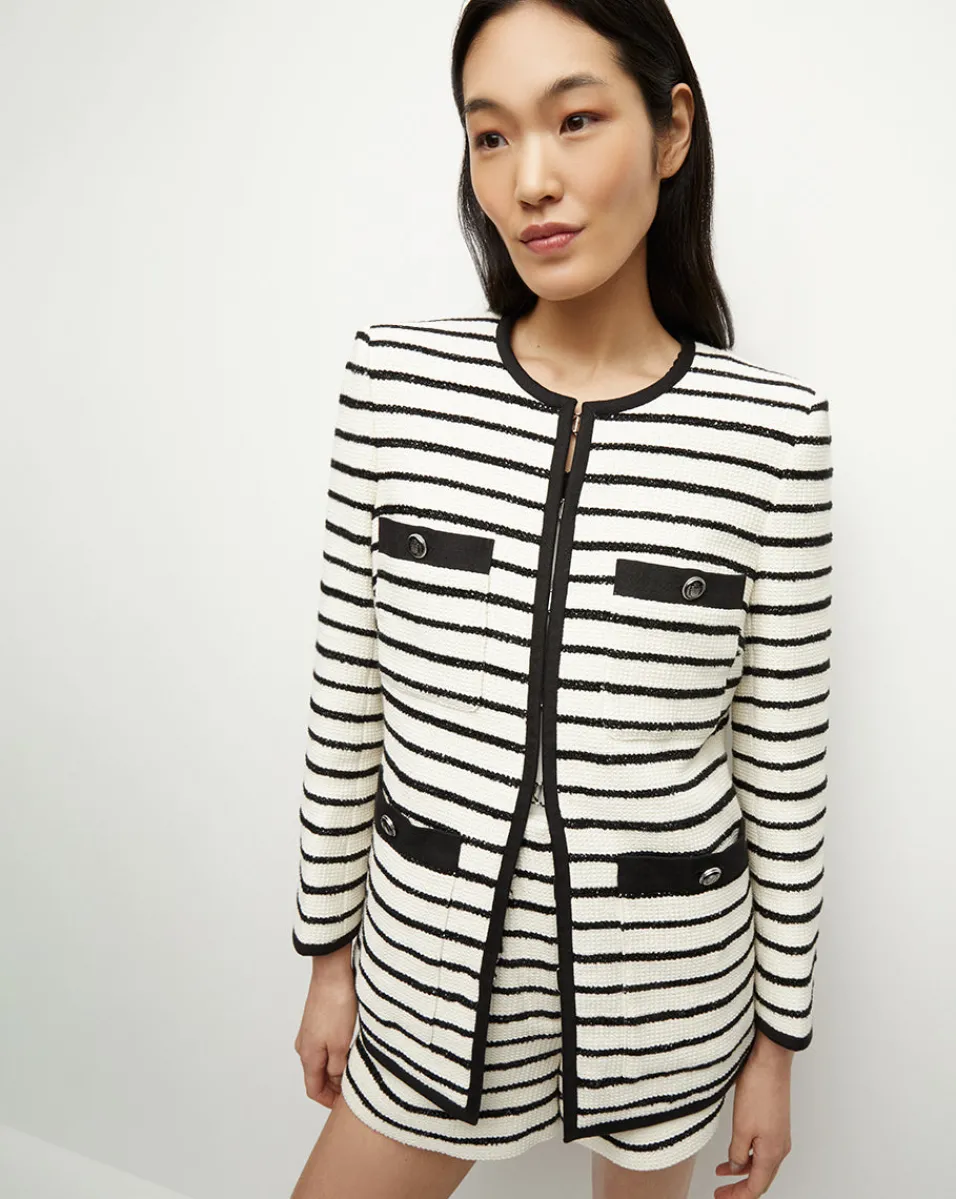 Foster Striped Dickey Jacket in>Veronica Beard Best