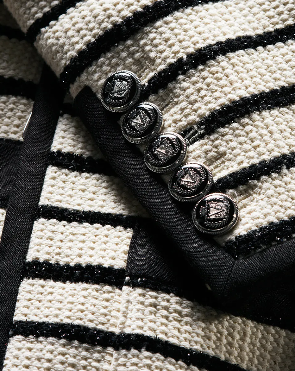 Foster Striped Dickey Jacket in>Veronica Beard Best