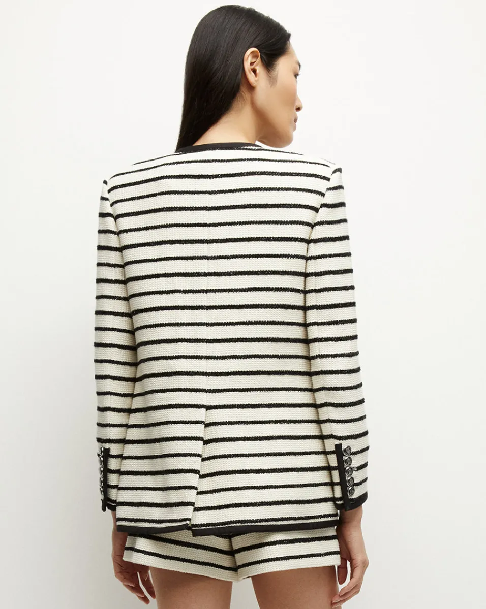 Foster Striped Dickey Jacket in>Veronica Beard Best