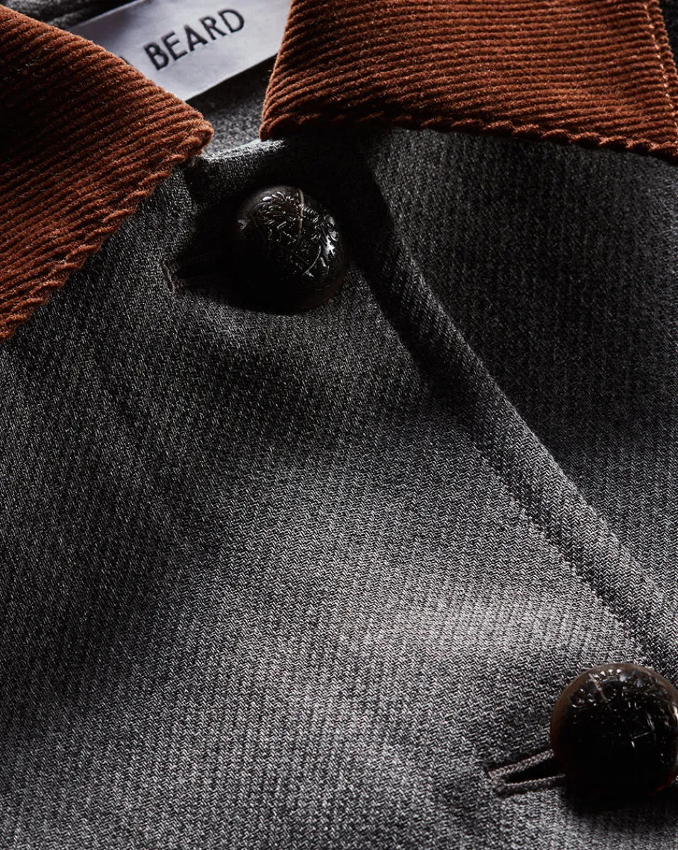 Freya Wool Blend Dickey Coat in Heather Grey>Veronica Beard New