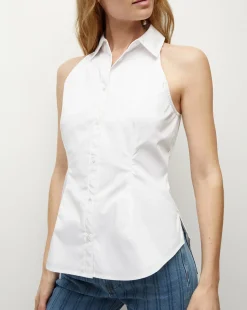 Harper Poplin Top in>Veronica Beard Sale
