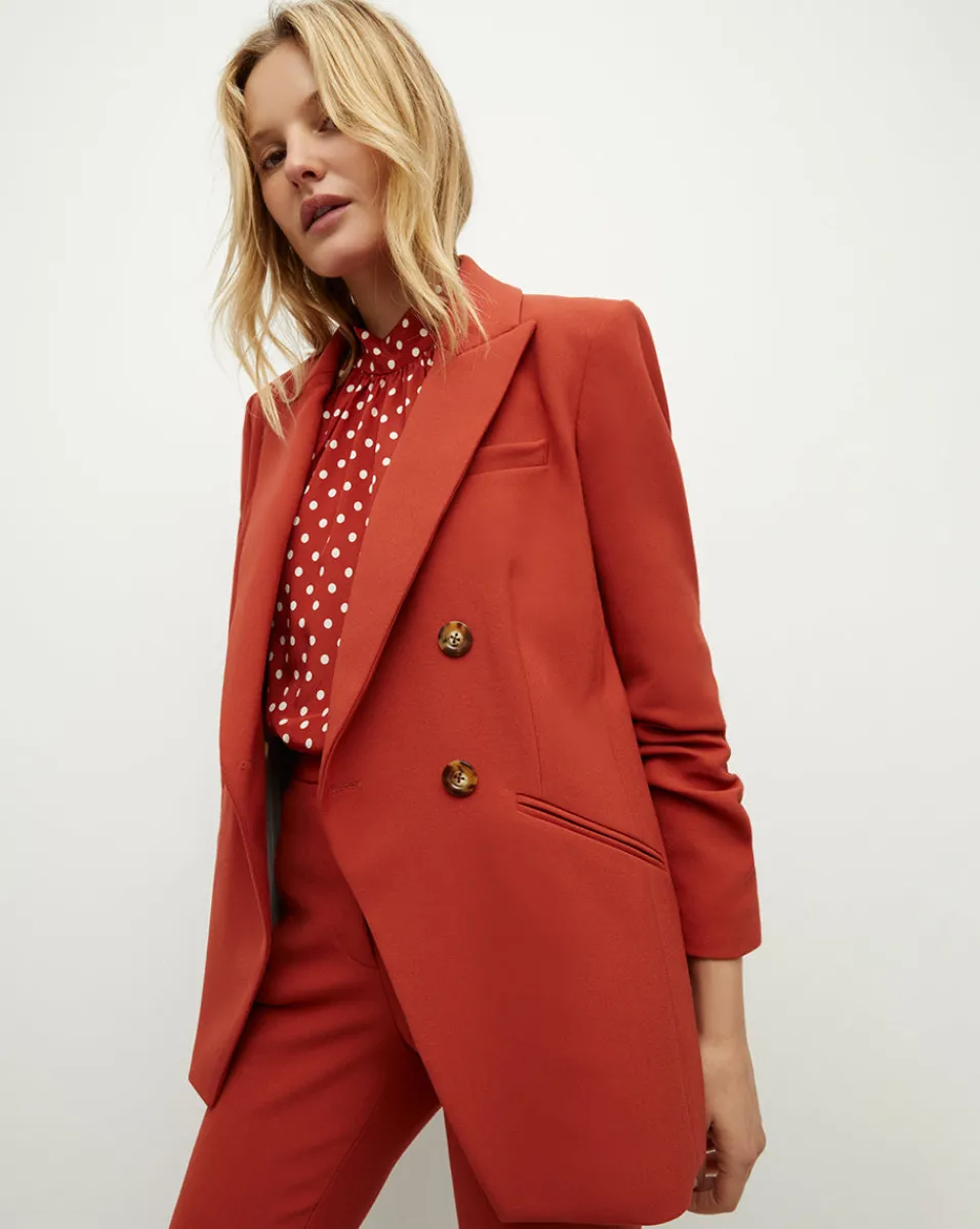 Hirsh Dickey Jacket in Brick Red>Veronica Beard New