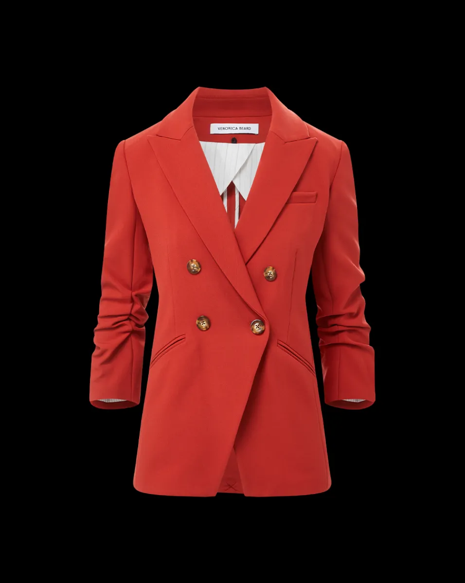 Hirsh Dickey Jacket in Brick Red>Veronica Beard New