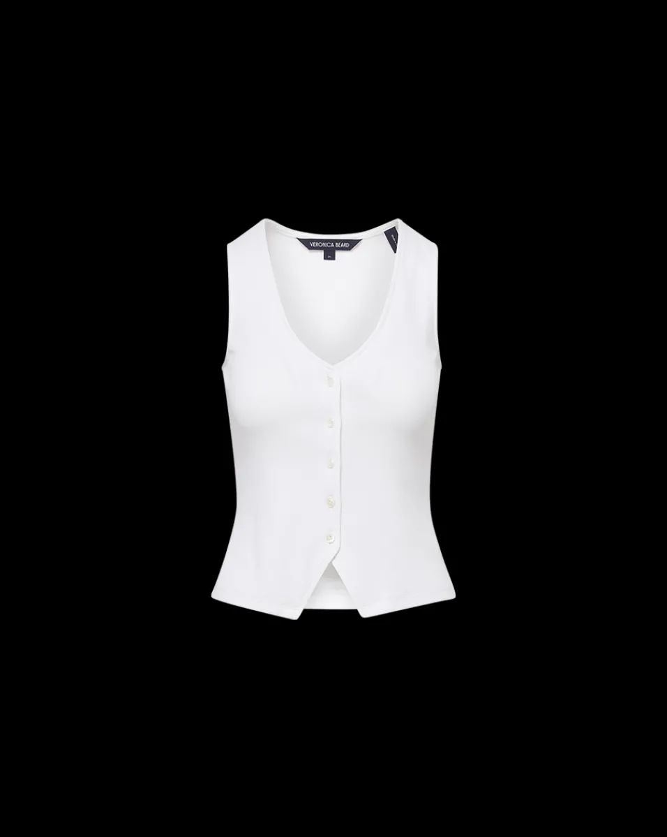Hoorne Vest Tank Top in>Veronica Beard Sale