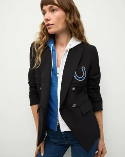Indianapolis Colts Dickey Jacket in Black/Silver>Veronica Beard New