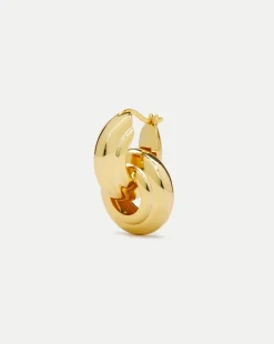 Interlocking Hoop Earring><noscript><img width=