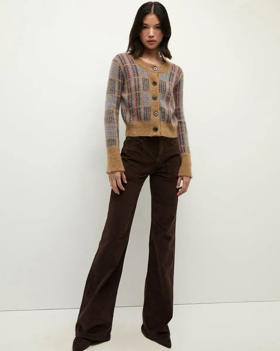 Jacira Plaid Cardigan in Russet>Veronica Beard Discount