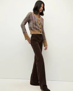 Jacira Plaid Cardigan in Russet><noscript><img width=