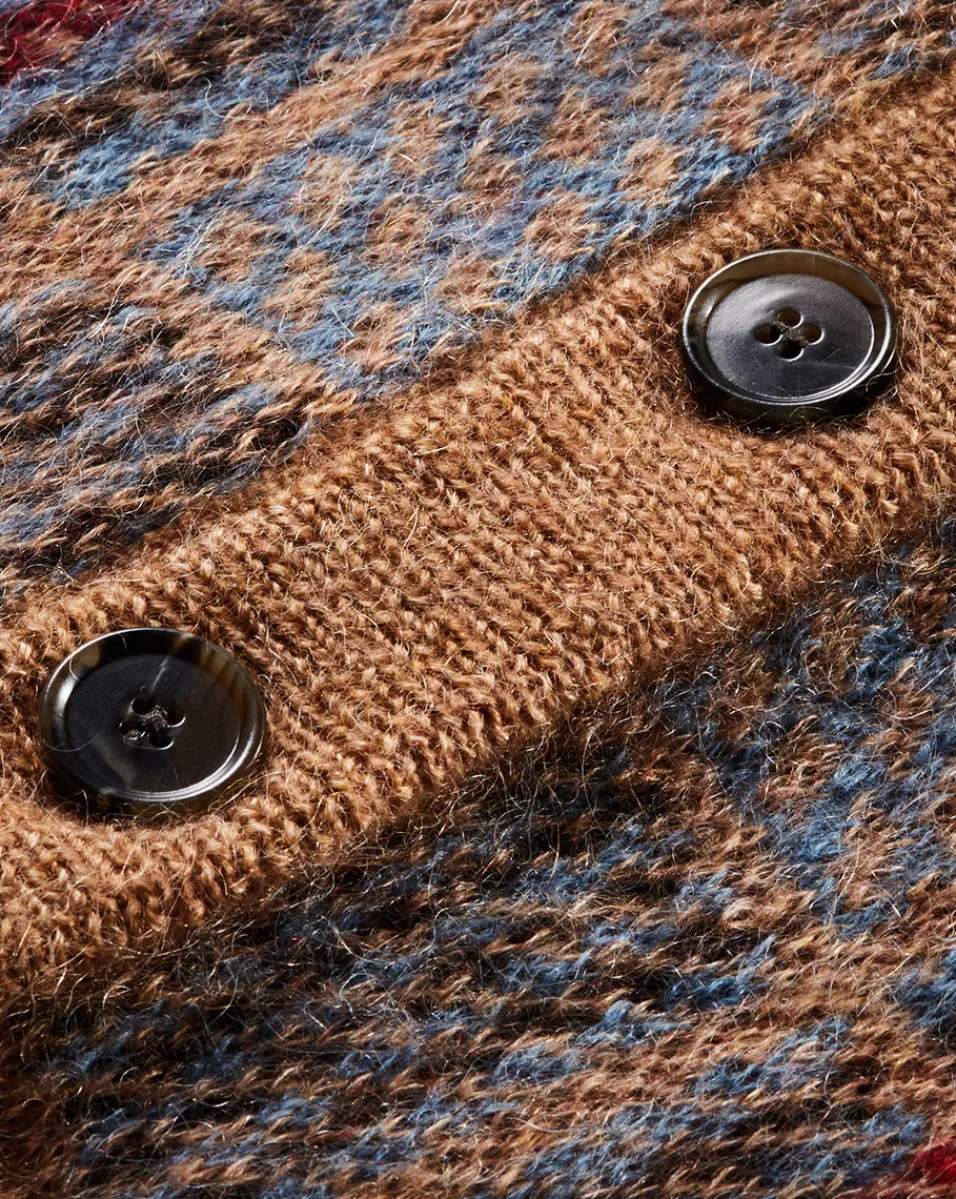 Jacira Plaid Cardigan in Russet>Veronica Beard Discount