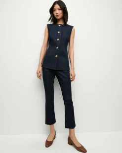 Jessup Denim Vest in Dark Oxford>Veronica Beard Clearance
