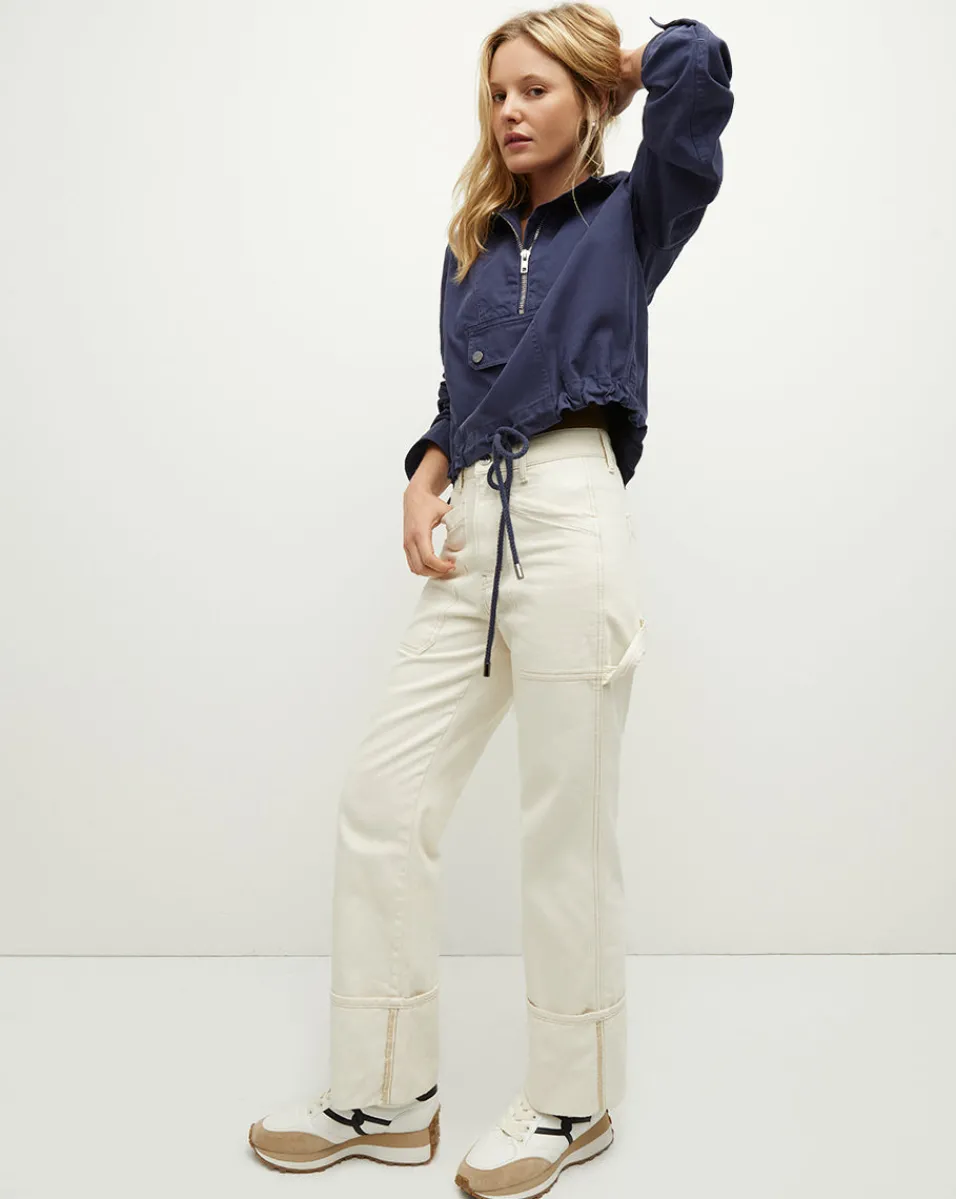 Kaeli Twill Half-Zip Anorak in>Veronica Beard