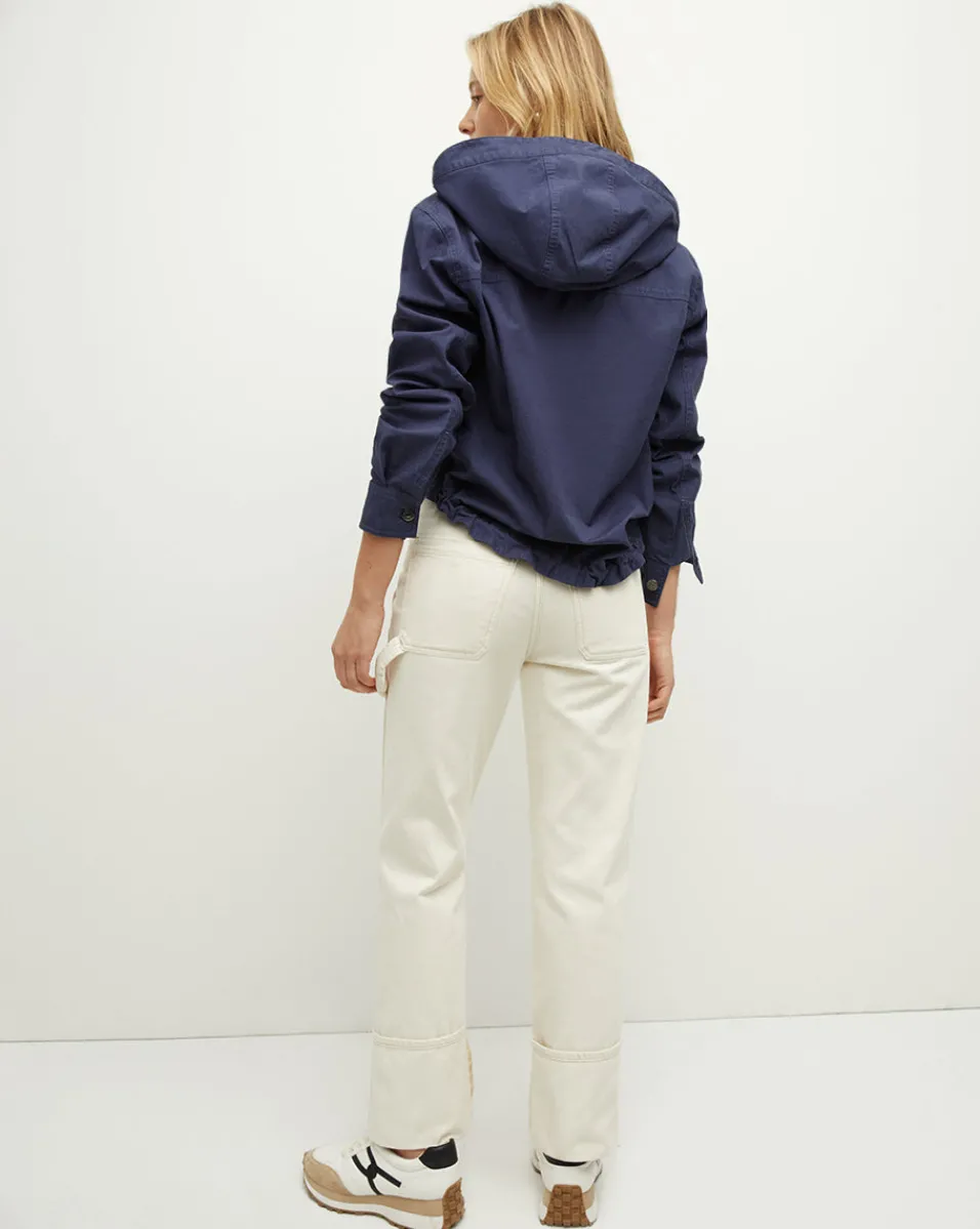 Kaeli Twill Half-Zip Anorak in>Veronica Beard