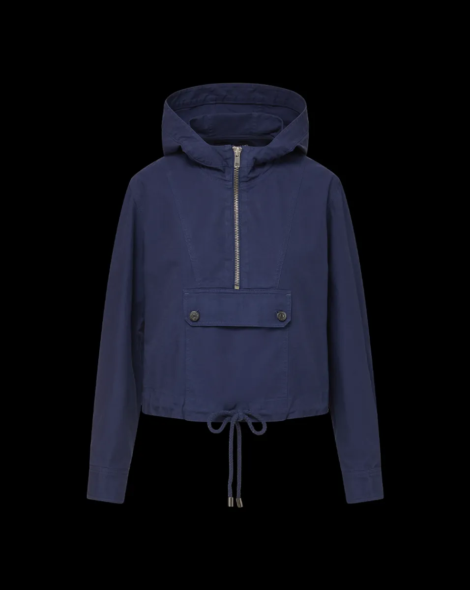 Kaeli Twill Half-Zip Anorak in>Veronica Beard